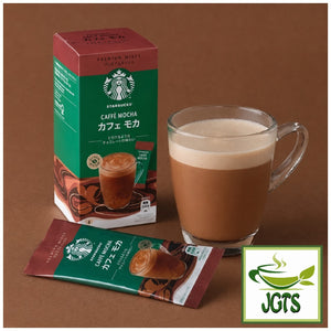 Starbucks - Premium Mix Cafe Mocha - Box and one stick brewed in cup 