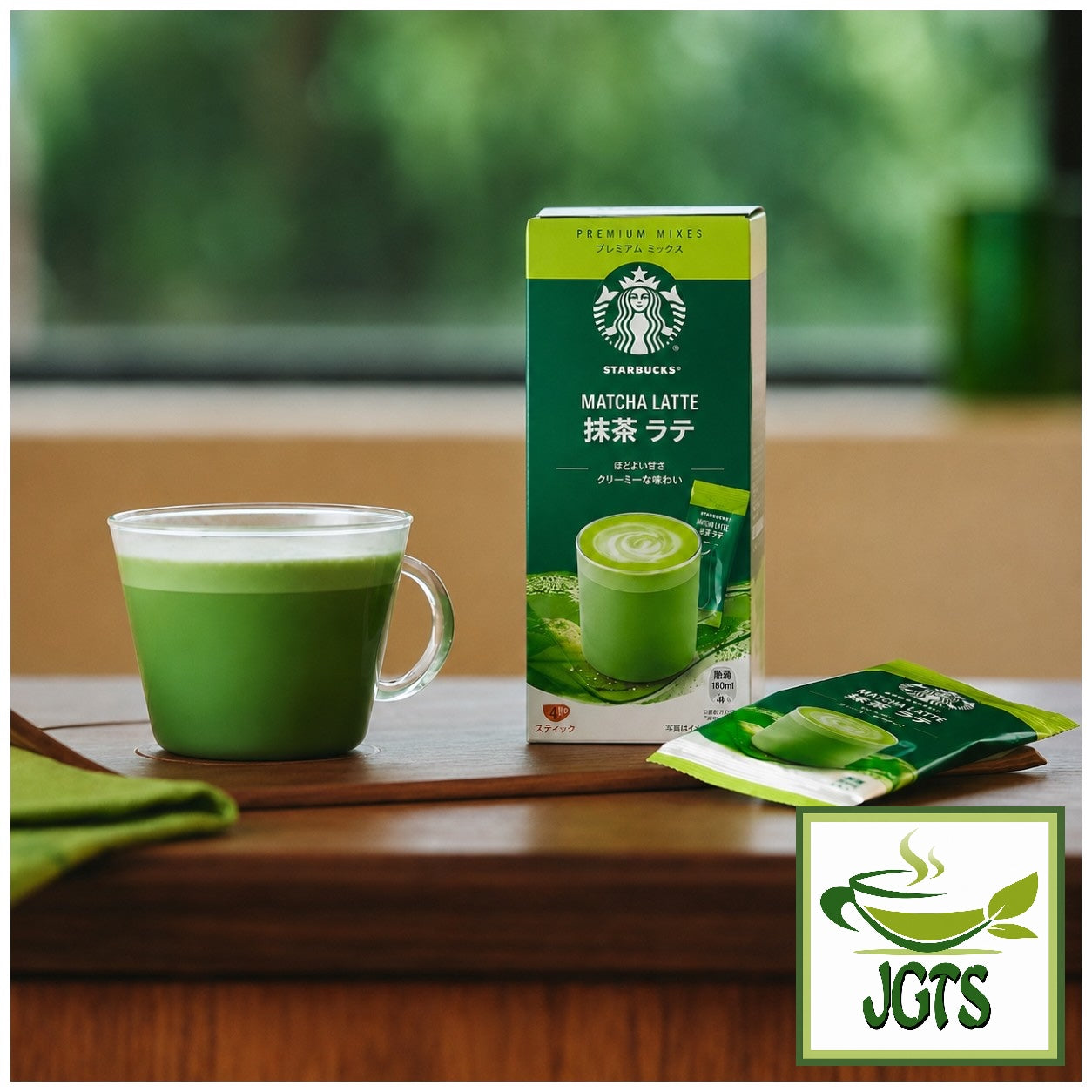 Starbucks - Premium Mix Matcha Latte with Reusable Cup - Matcha drink in cup