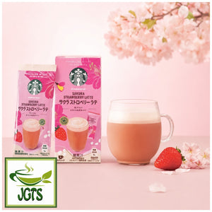 Starbucks - Premium Mix Sakura Strawberry Latte - Taste of Cherry Blossoms and Strawberries