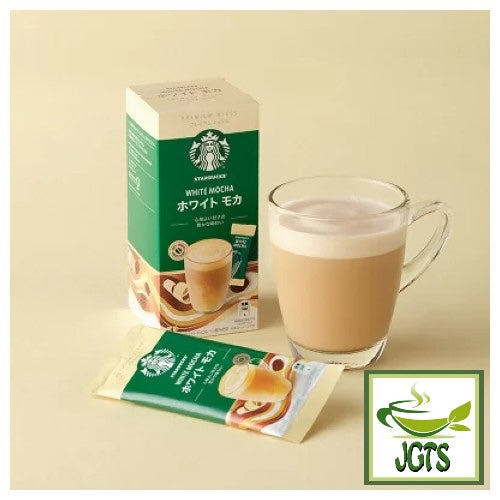 Starbucks Premium White Mocha - Box and one stick brewed in cup