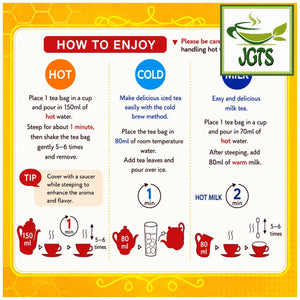 (TULLY'S & TEA) Honey Lemon & Ginger - Instructions to brew (E)
