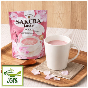 Tea Boutique - Instant Sakura Latte - Package and brewed in cup