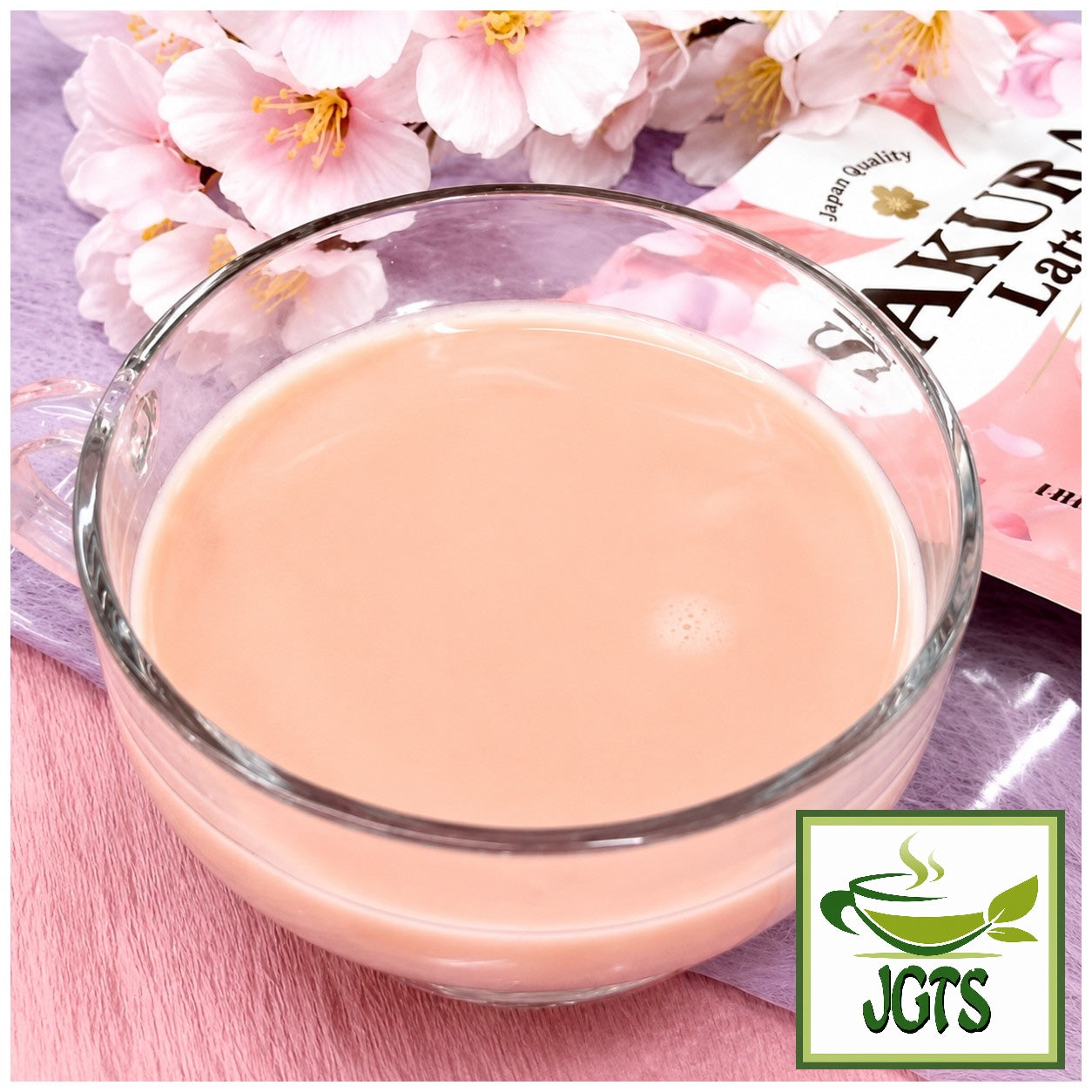 Tea Boutique - Instant Sakura Latte- Sakura Latte in cup