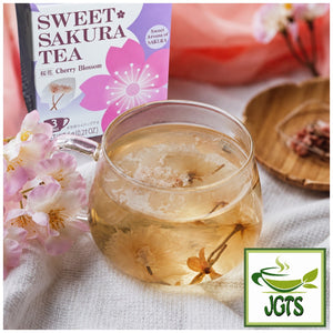 Tea Boutique - Sweet Sakura Cherry Blossom Tea - Cherry blossoms tea in glass cup