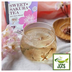Tea Boutique Sweet Sakura Cherry Blossom Tea - Cherry blossoms tea in glass cup copy