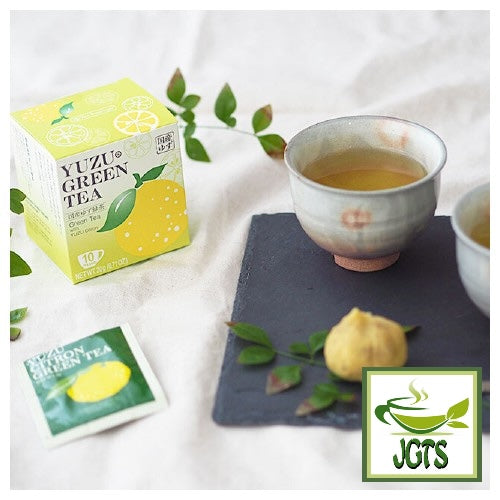 Tea Boutique Yuzu Green Tea (Green Tea with YUZU Citron) - brewed in cup