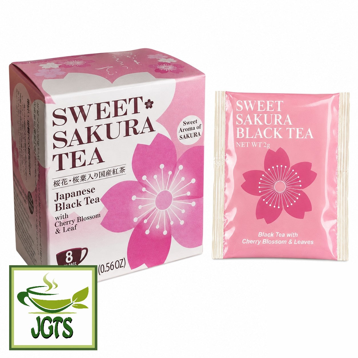 (Tea Boutique) Sweet Sakura Tea (Black tea with Cherry Blossom and Leaf) - Package and one wrapped tea bag