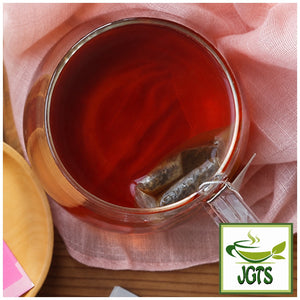 (Tea Boutique) Sweet Sakura Tea (Black tea with Cherry Blossom and Leaf) - Top view of tea in cup