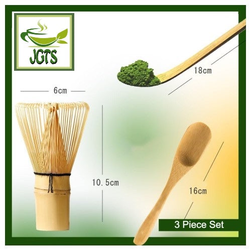 Tea Ceremony Set (Chasen, Chasaku, Tea Spoon) - 3 piece set
