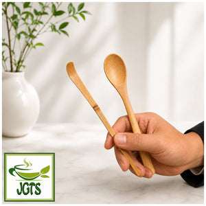 Tea Ceremony Set (Chasen, Chasaku and Tea Spoon) - Holding in hand