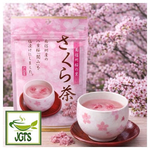 (Todaya) South Shinshu Sakura Tea - Package and cup of tea