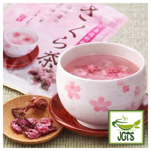 (Todaya) South Shinshu Sakura Tea - cup of tea and cherry blossom tea