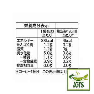 Top Value Colombian Geisha Drip Coffee - Nutrition information