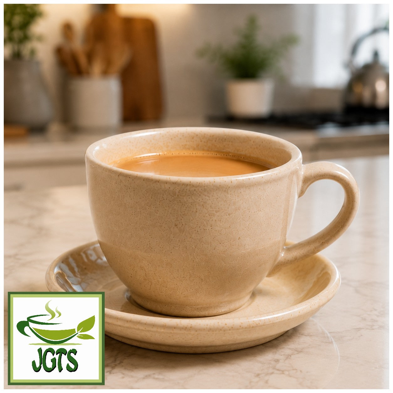 (Top Value) Cafe Au Lait Stick Coffee (26 Sticks) - Served hot in a brown coffee cup