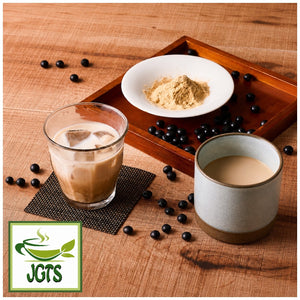 (Tsuboichi) - Black Bean Kinako Latte - Served hot in cup and cold over ive in a glass