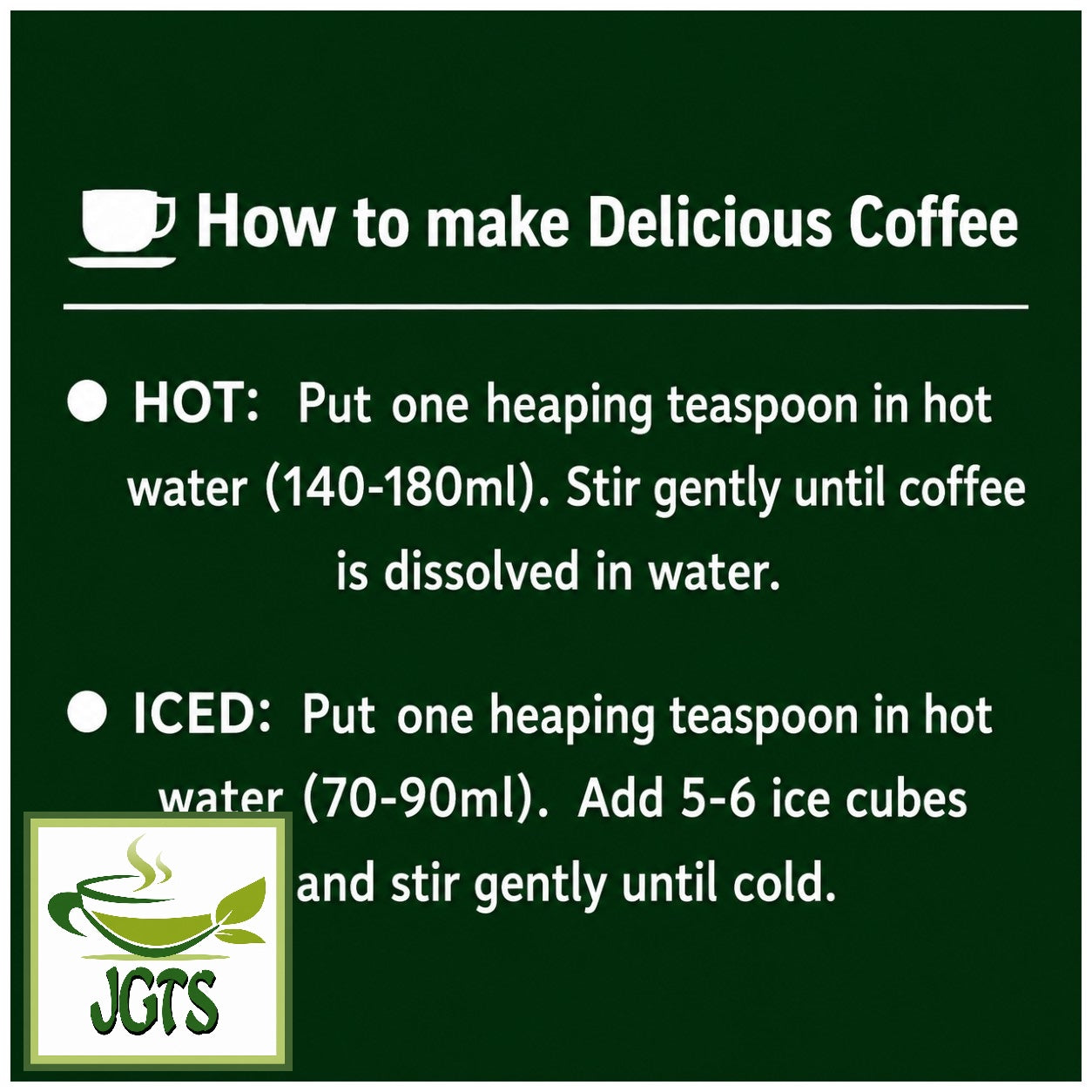 UCC - Artisan's Bittersweet Blend Instant Coffee - Jar - How to make delicious Instant Coffee