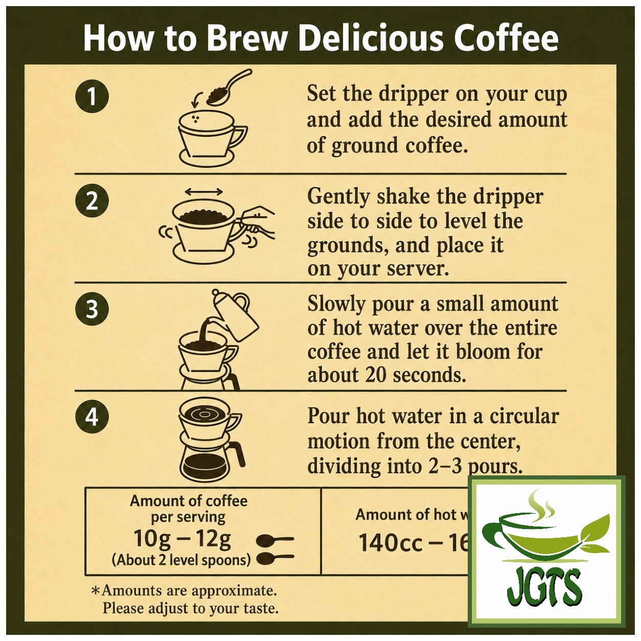 UCC . Artisan's Coffee Bitter Classic Blend Ground Coffee - Instructions to Hand Drip Brew Delicious Ground Coffee (English)