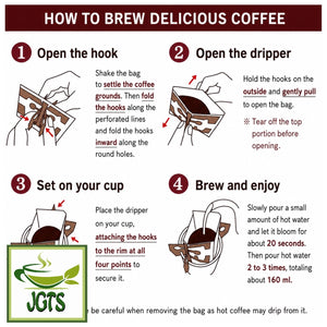 (UCC) - Coffee Exploration One-Drip Coffee Colombian Blend - Instructions to brew (E)