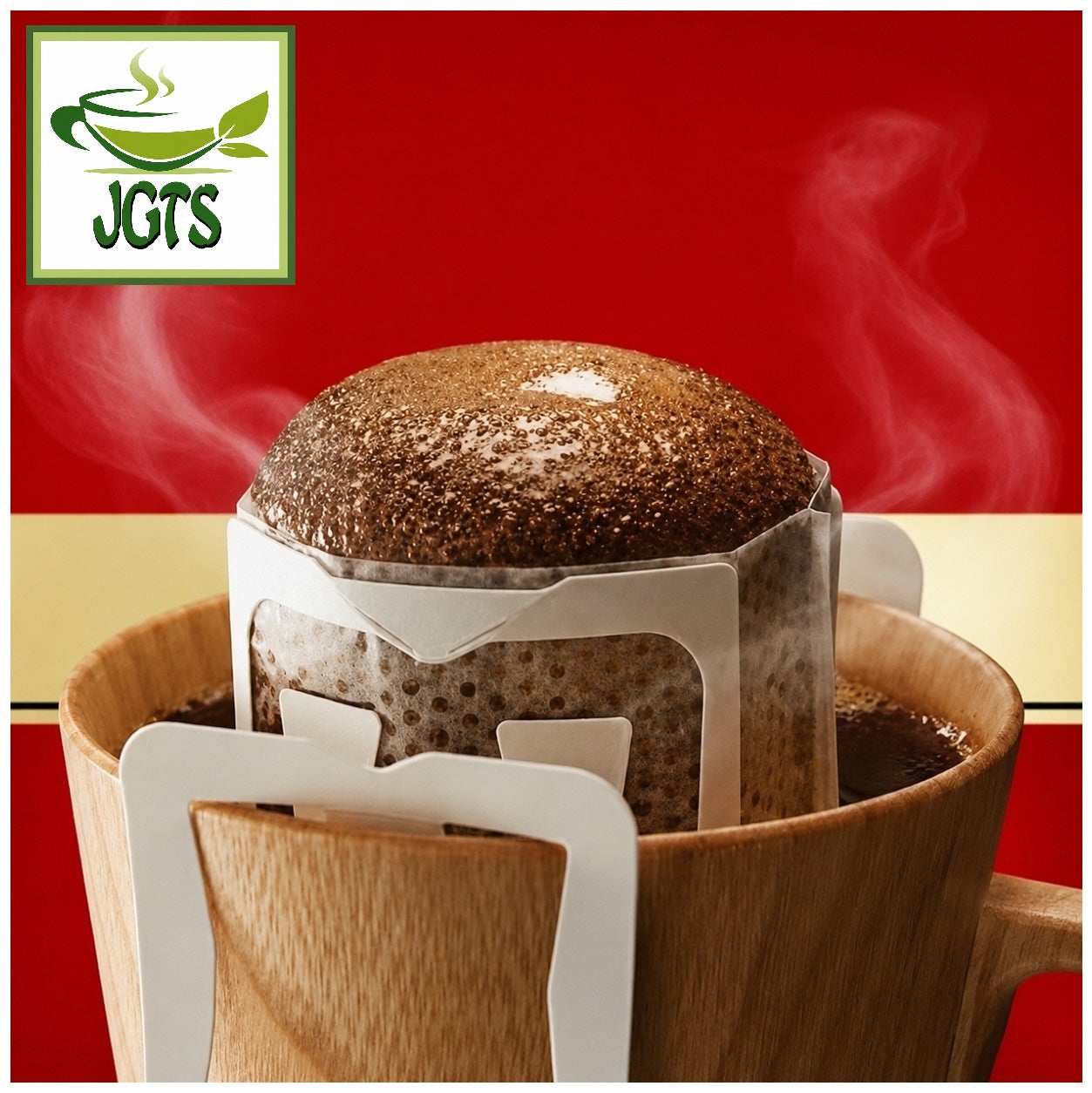 (UCC) . Artisan's Coffee One-Drip Sweet Aroma Rich Blend - Coffee drip filter brewed in Cup