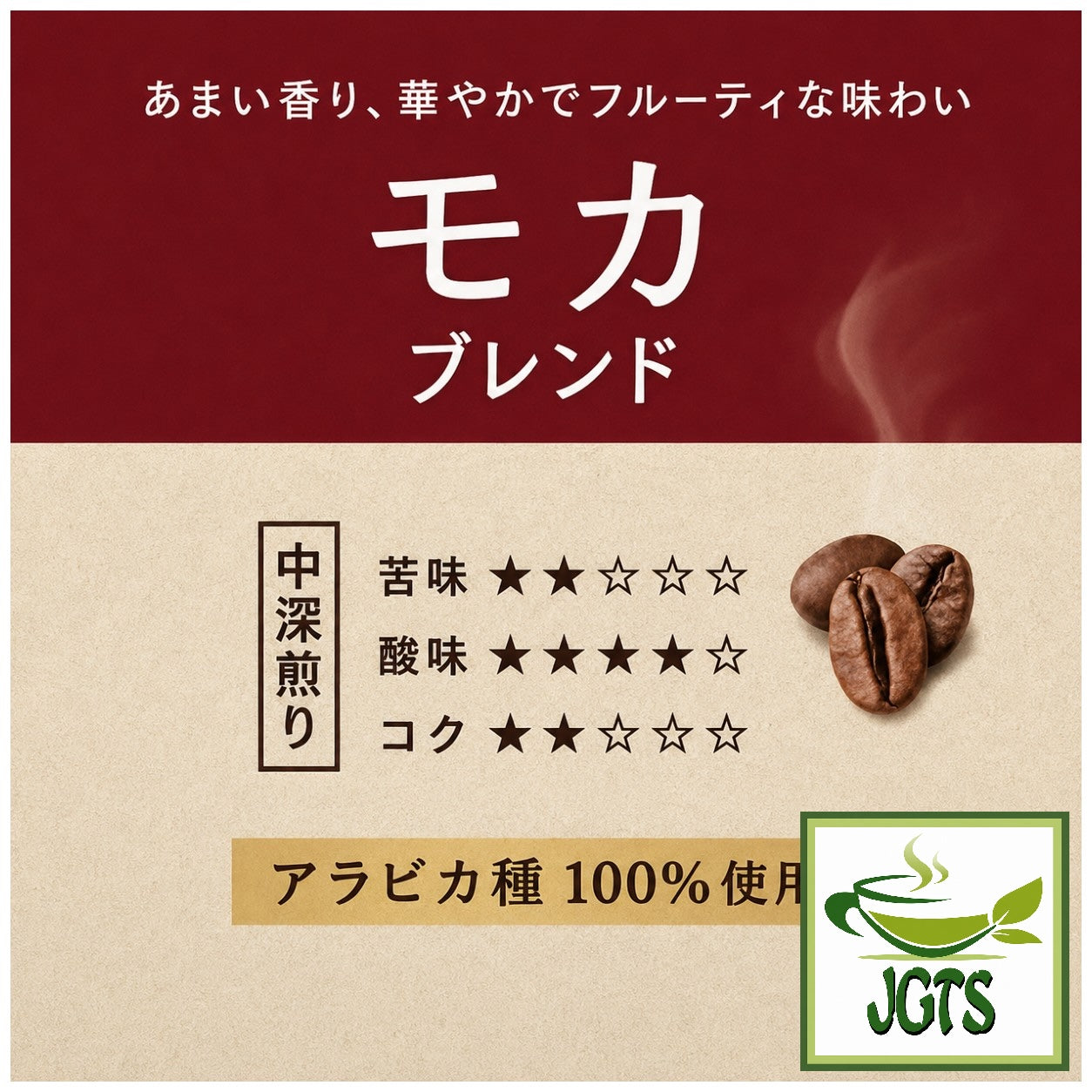 (UCC) . Coffee Exploration Roasted Beans Mocha Blend - Flavor chart