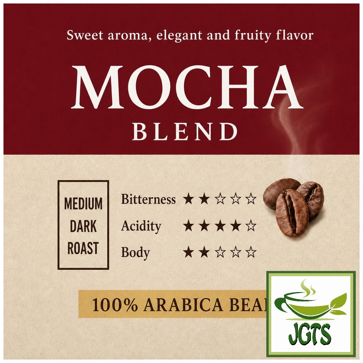 (UCC) . Coffee Exploration Roasted Beans Mocha Blend - Flavor chart (E)