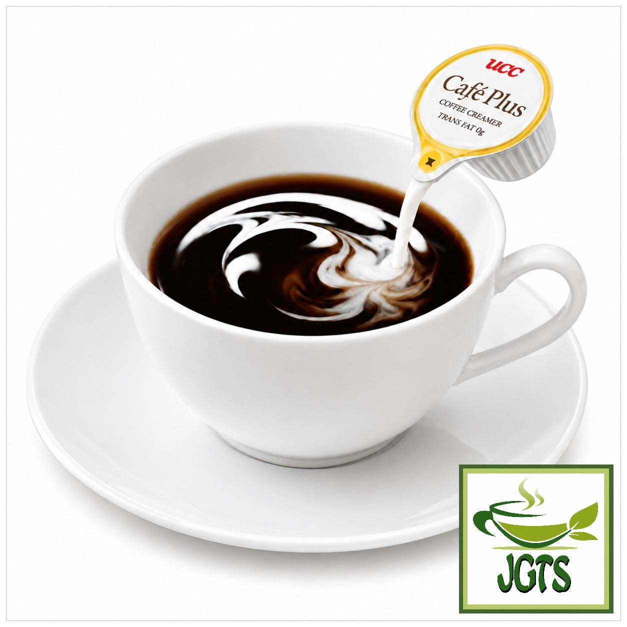 (UCC) Cafe Plus Coffee Creamer 40 Pieces - Pour creamer into cup