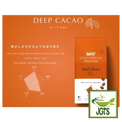 (UCC) GOLD SPECIAL PREMIUM Roasted Beans Deep Cacao - Flavor chart