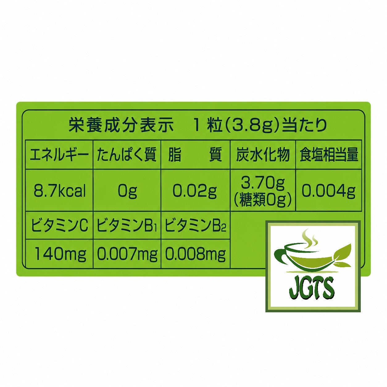 (VC-3000) Throat Candy Muscat - Nutrition information