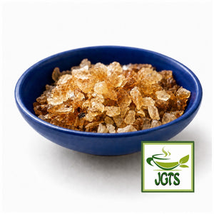 (Wellneo) Coffee Sugar - A blue dish of crystal coffee sugar