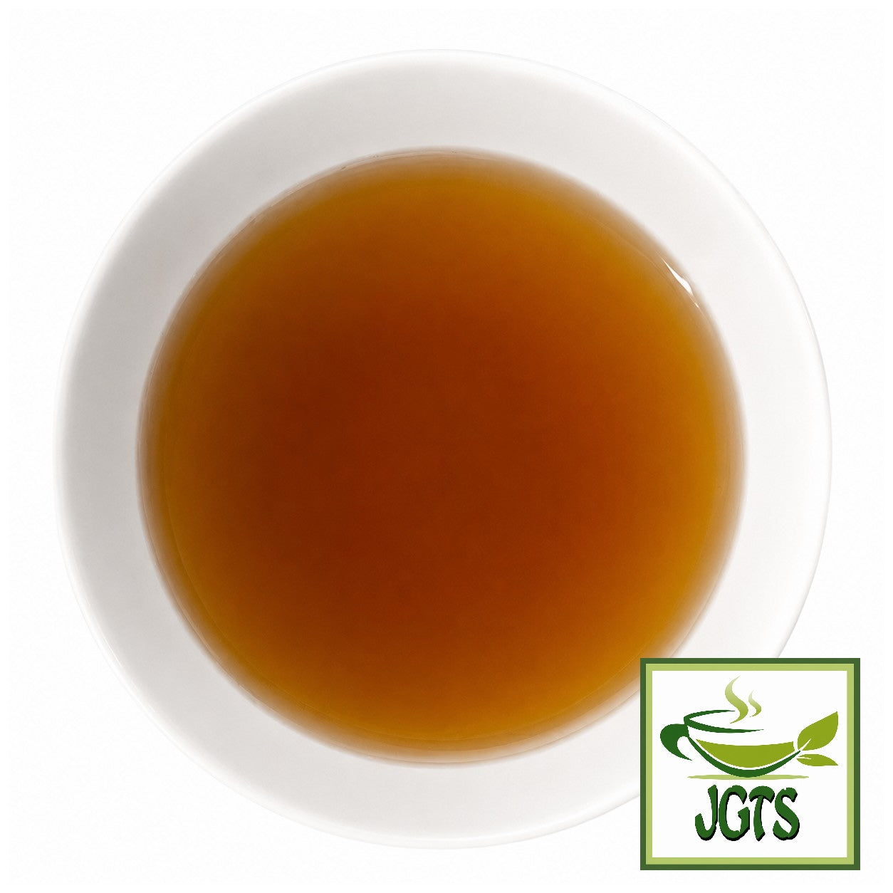 (Yamamotoyama) - Hojicha Tea Bags - brewed in cup top view