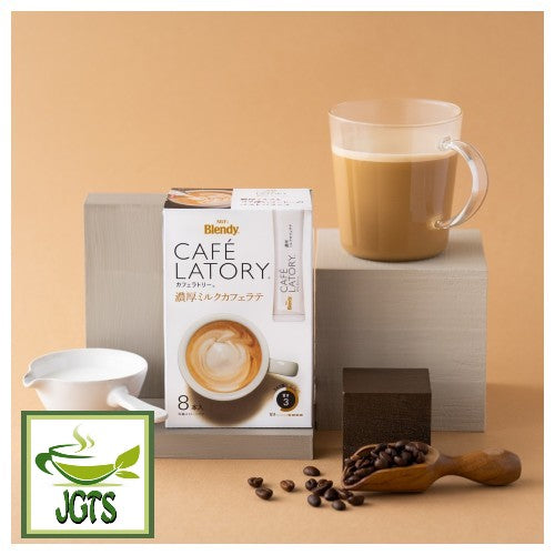 (AGF) Blendy Cafe Latory Milk Cafe Latte - Brewed in cup with box