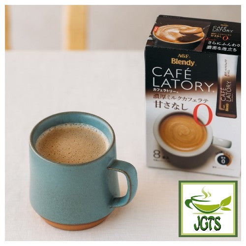 (AGF) Blendy Cafe Latory Milk (Non-Sweet) Cafe Latte - served hot in mug