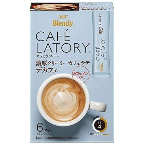(AGF) Blendy Cafe Latory Rich Creamy Caffe Latte Decaf 6 Sticks
