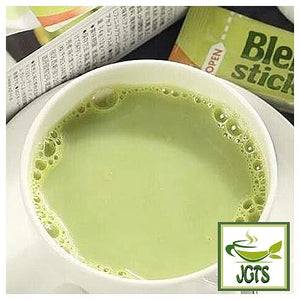 (AGF) Blendy Matcha Au Lait 18 Sticks - Brewed in cup photo