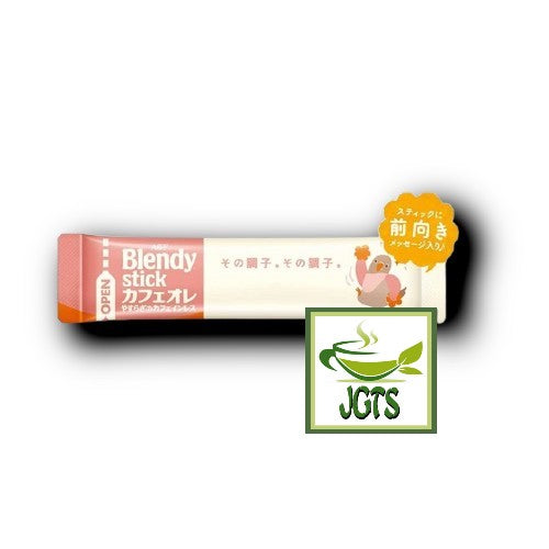 (AGF) Blendy Stick Cafe Au Lait Caffeine Free Instant Coffee 6 Sticks - One individually wrapped stick