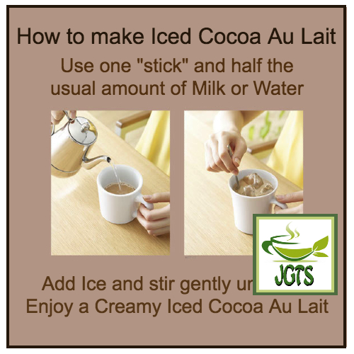 (AGF) Blendy Stick Cocoa Au Lait Instant Cocoa 20 Sticks - How to make Iced Cocoa Au Lait