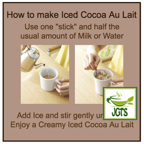 (AGF) Blendy Stick Cocoa Au Lait Instant Cocoa 18 Sticks - How to make Iced Cocoa Au Lait