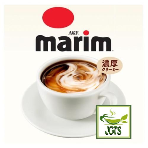 (AGF) Marim Creaming Coffee Milk 15 Sticks - Poured in hot coffee