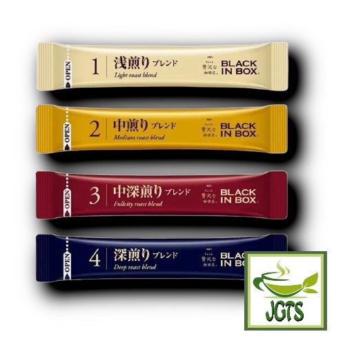 (AGF) Maxim Black In Box Roast Assortment Instant Coffee 20 Sticks - Individually wrapped sticks