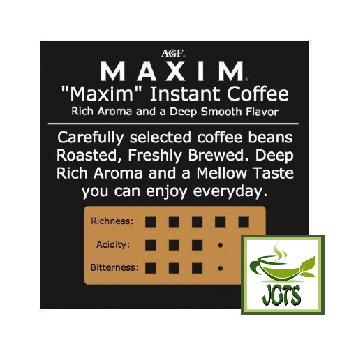 (AGF) Maxim Instant Coffee (Bag) - Flavor chart English