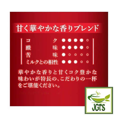 (AGF) Slightly Luxurious Coffee Shop Mocha Blend Ground Coffee - Flavor chart