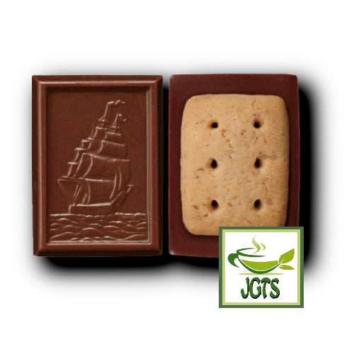 Bourbon Alfort Mini Chocolate Biscuits - Cookie Front and Back View