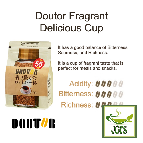 Doutor Fragrant Delicious Cup Instant Coffee - Flavor Chart