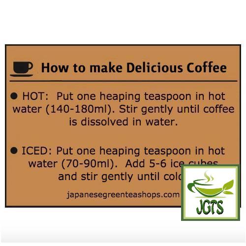 Doutor Fragrant Delicious Cup Instant Coffee - Instructions to brew Doutor instant coffee