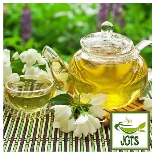 ITO EN Relax Jasmine Tea Bags 30 Pack - Jasmine Brewed in pot with cup