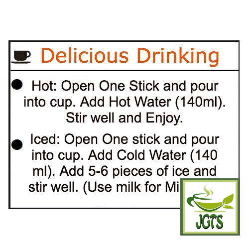 KEY Coffee FruiTEA Palette Fruit Mix Tea 7 Sticks - Hot or Cold Instructions