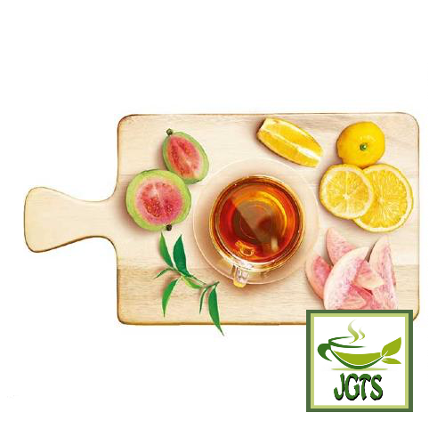 KEY Coffee FruiTEA Palette Fruit Mix Tea 7 Sticks - Peach Lemon and Guava on cutting board