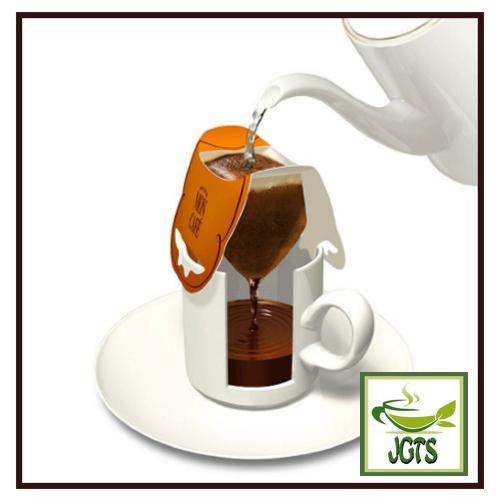 Kataoka Drip Coffee Mon Cafe Special Blend 10 Pack (75 grams) Brewing Drip Coffee cut view