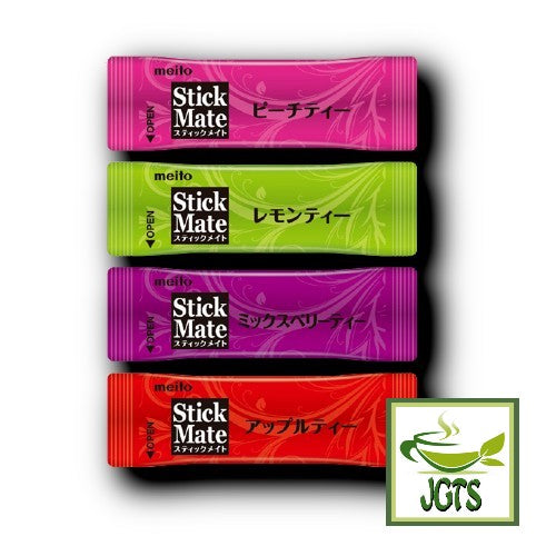 Meito Sangyo Stick Mate Fruit Tea Assortment 24 Sticks - individually wrapped sticks