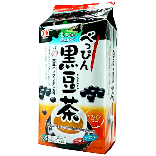 OSK Hokkaido Beppin Black Bean Tea Bags 22 Bags (110 grams) - Package Side view